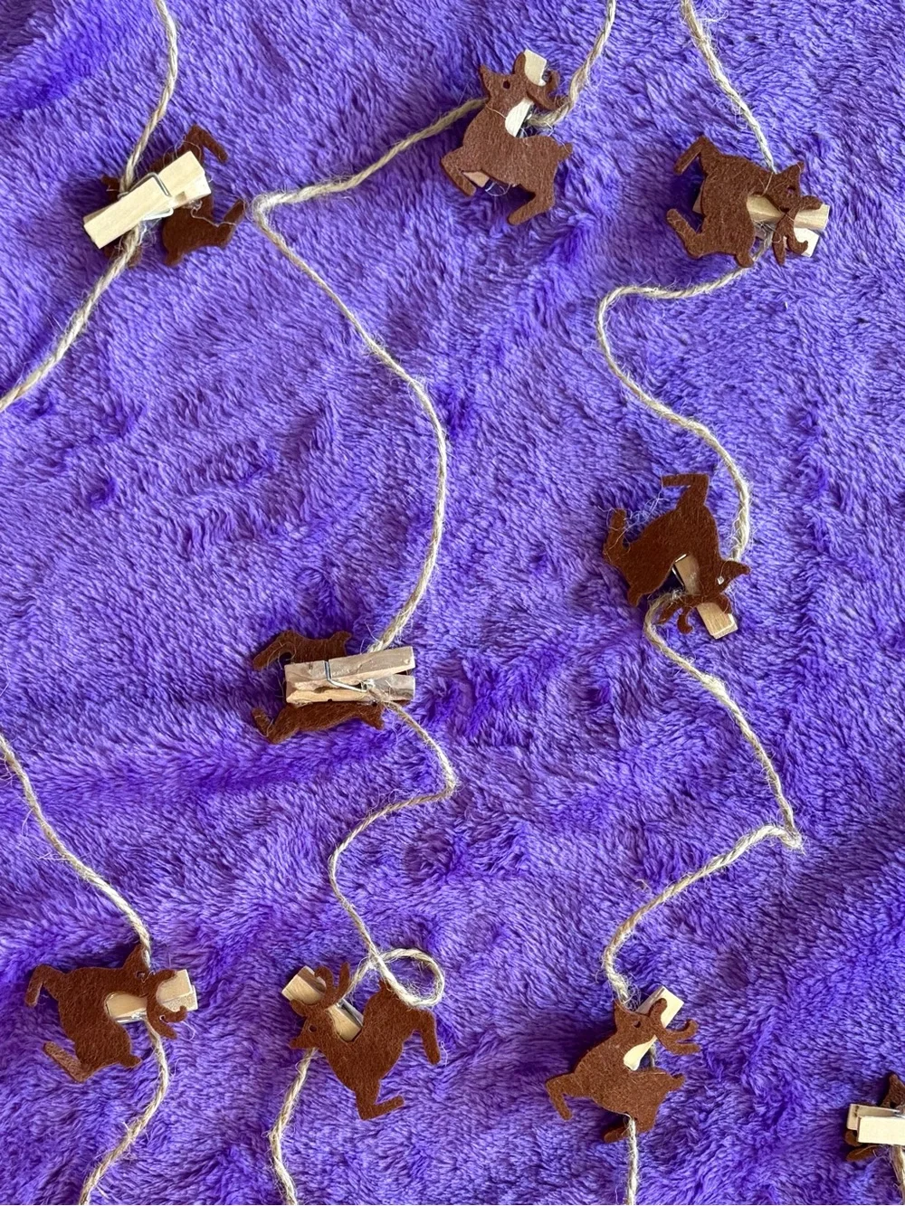 Rustic Brown Horse Garland String Lights - Home Holiday Garland
